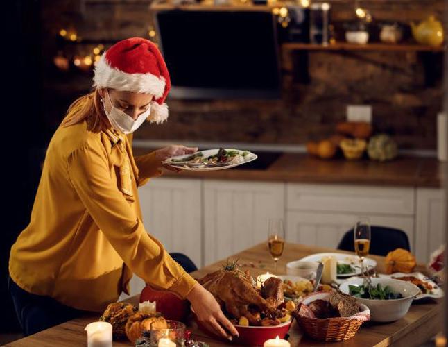 Holiday gathering with a mask