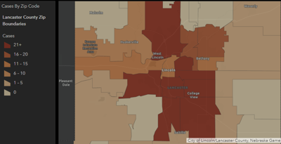 Cases by zip code