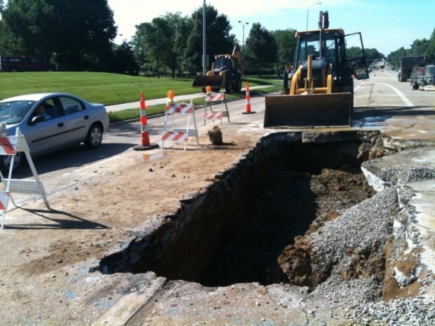 Water main break