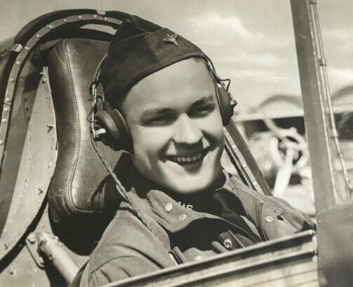 Gene Christensen in cockpit