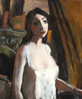 Walt Kuhn, "Girl in White Chemise"