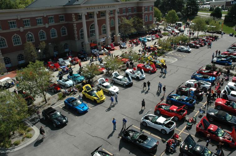 corvette overhead shot