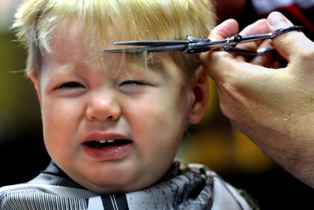 Tommy s first haircut was family affair