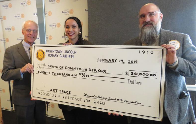 Rotary 14 check to South of Downtown Art Hub