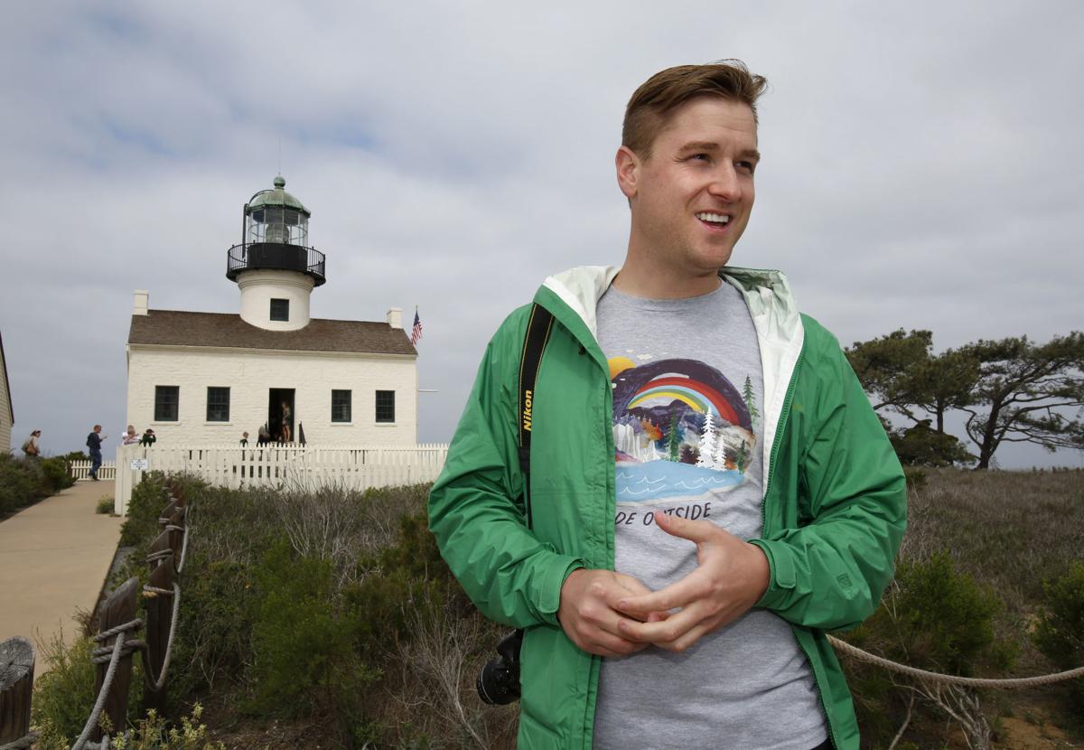 in san diego as part of his three-year, non-stop odyssey to