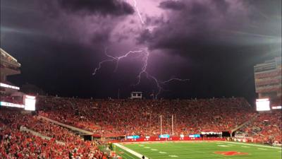 Storms steal Nebraska's thunder as season-opener against Akron is ...