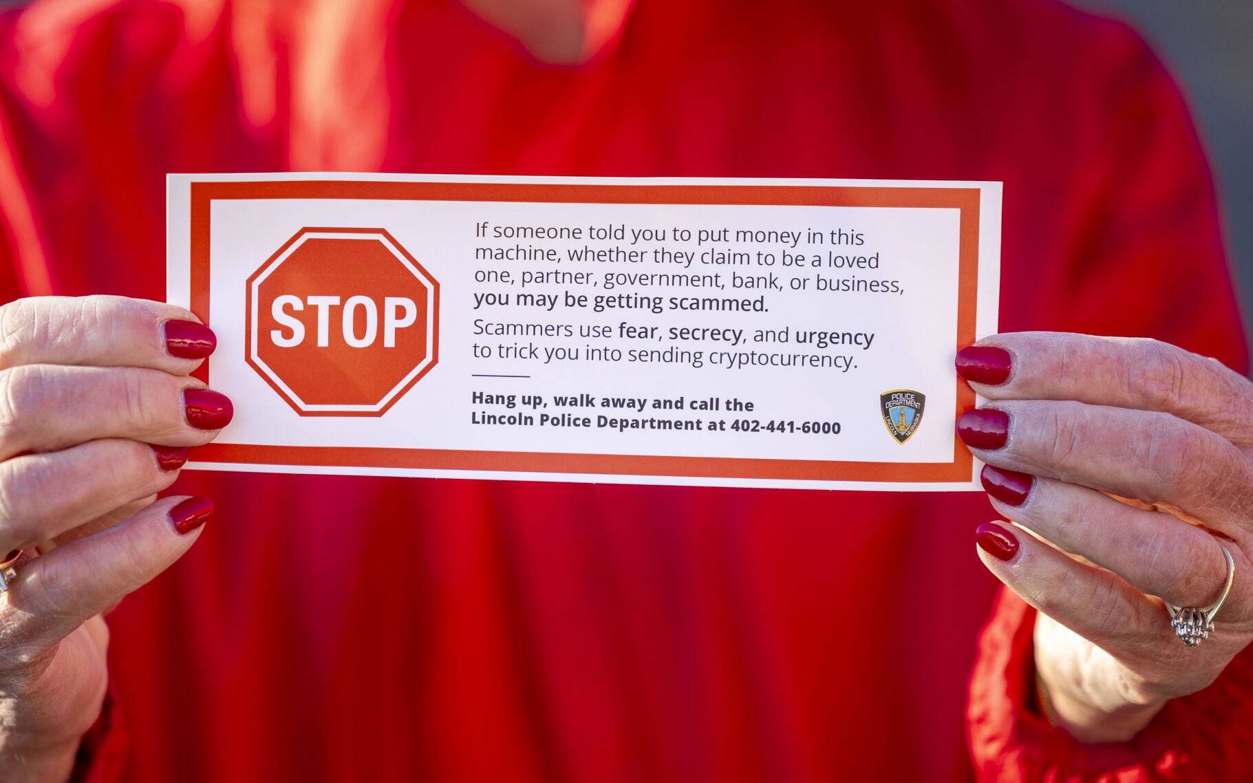 Police Chief Michon Morrow speaks on the dangers of cryptocurrency scams