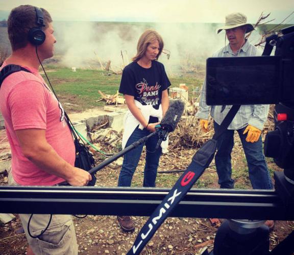 Interviewing tornado victims