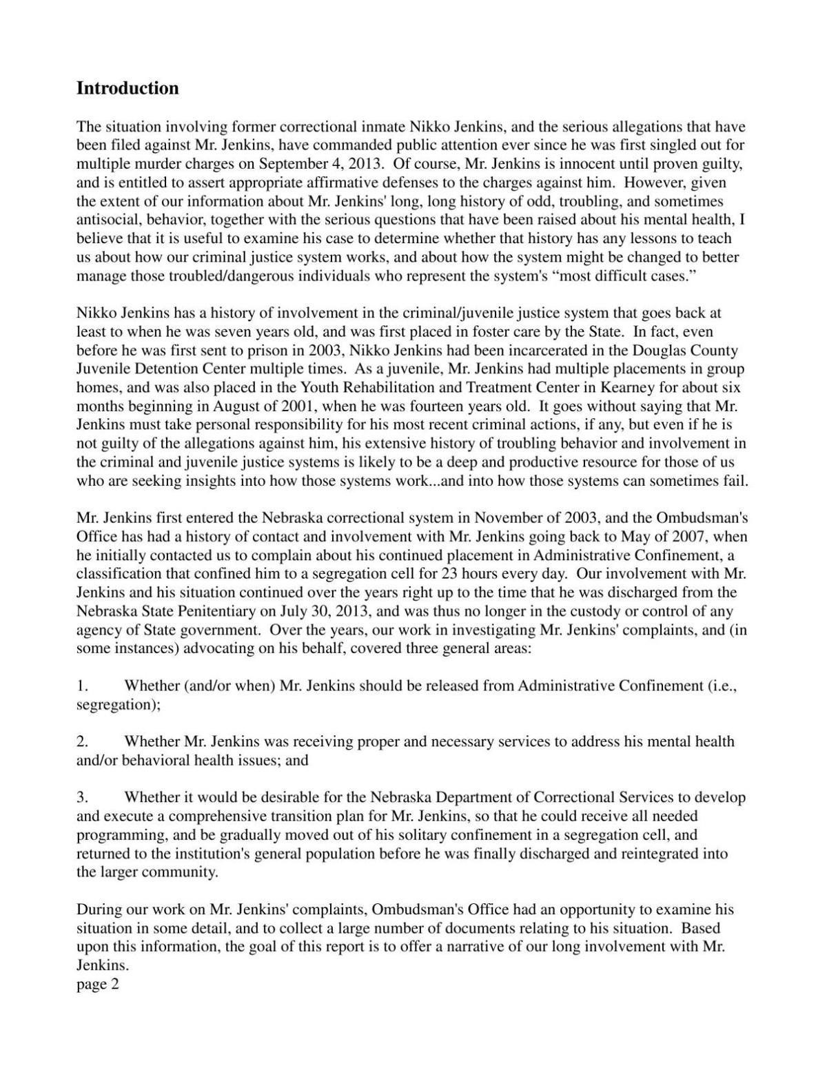 Read the Ombudsman's report on Nikko Jenkins