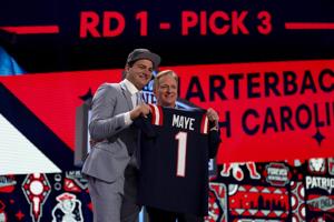 Patriots select quarterback Drake Maye third overall in NFL draft