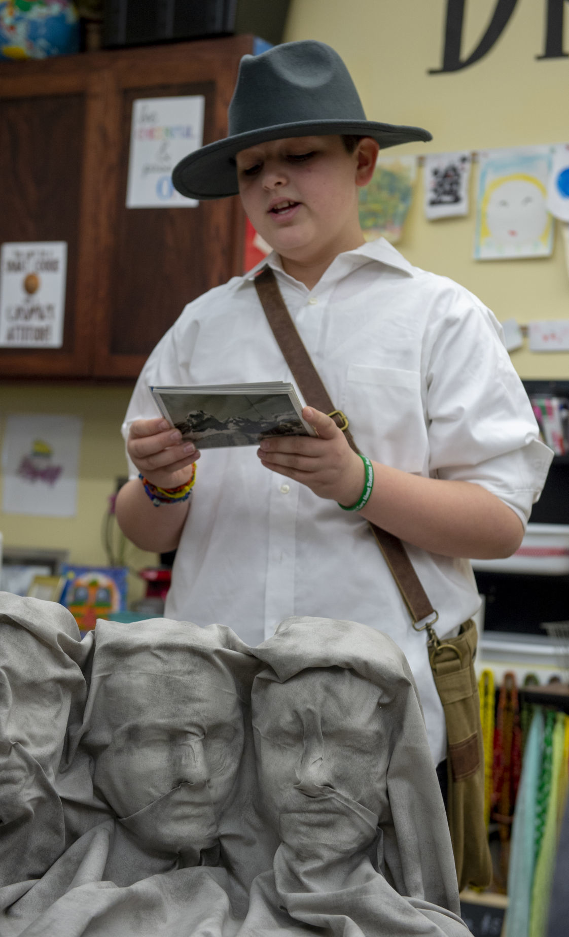 Burlington school's wax museum brings heroes to life