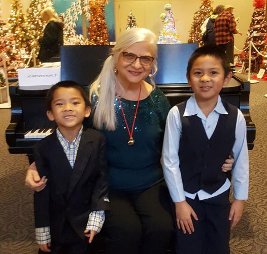 Jo Riecker-Karl with Nolan and Evan Gno