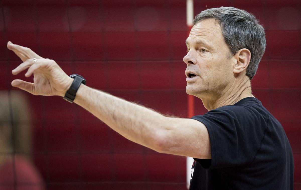Nebraska volleyball practice, 4/6