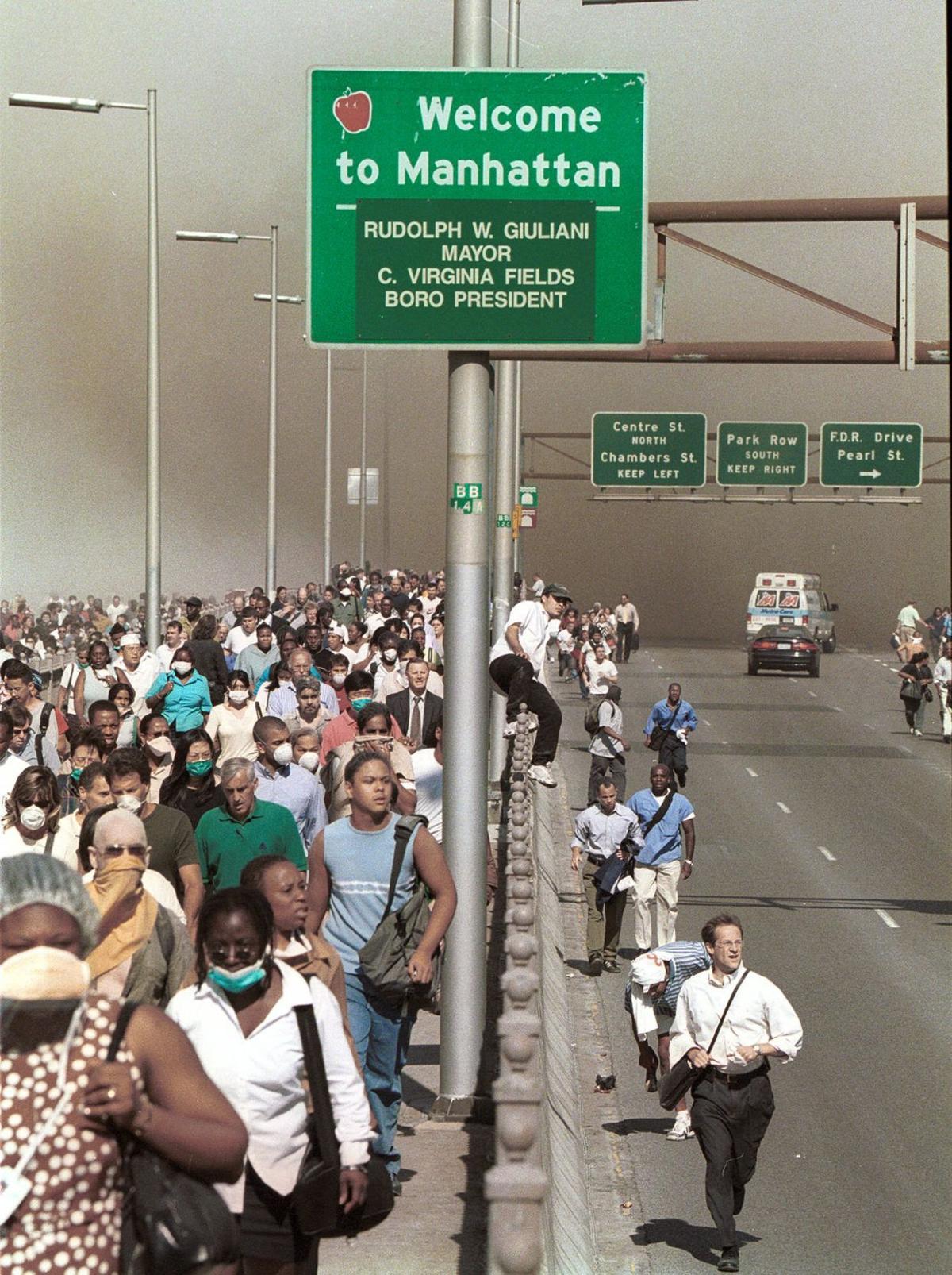 Image result for people walking out of the twin towers