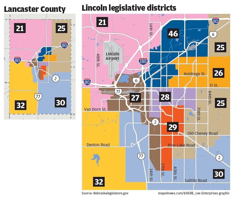 Legislative districts, Lancaster County, Lincoln