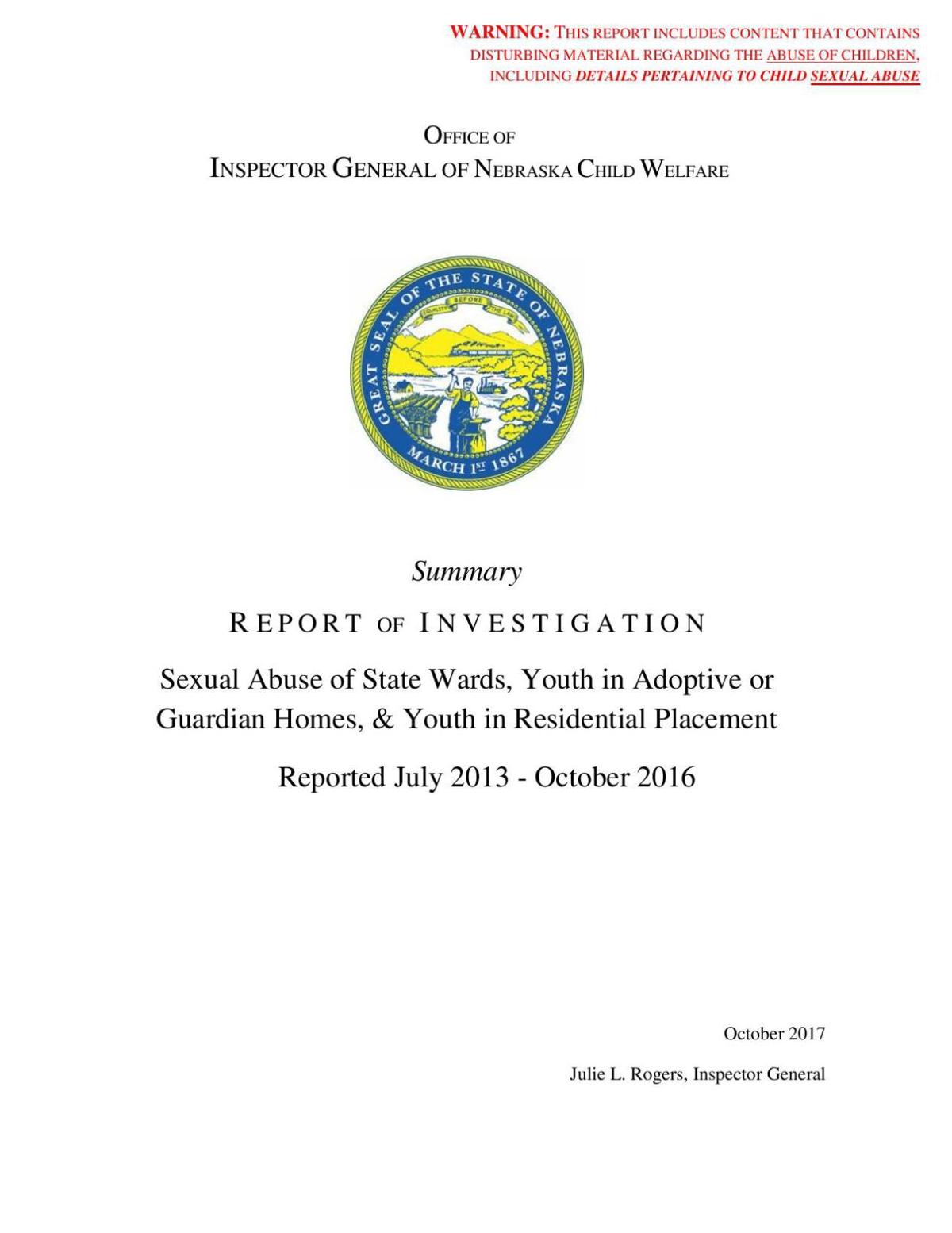 Child Sexual Abuse Report Summary, 2017