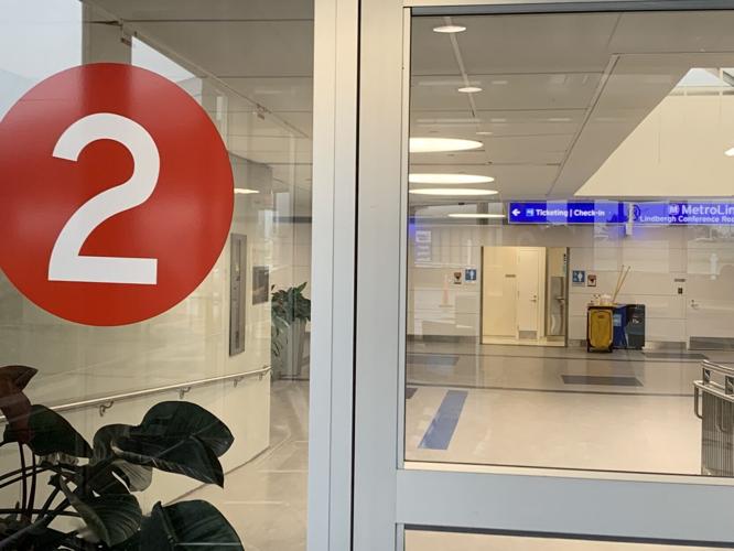 Door 2 restrooms at Lambert airport