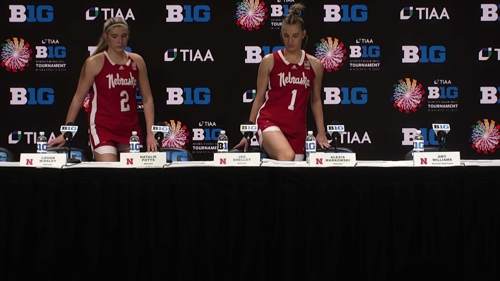 Nebraska women discuss Big Ten tourney win vs. MSU