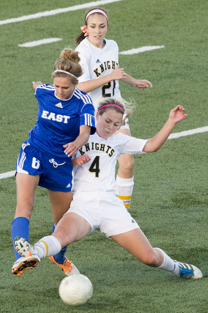 Lincoln East vs. Lincoln Southeast High, girls prep soccer, 5.8.2014