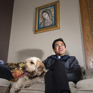Crete priest partners with his dog to engage with parishioners online