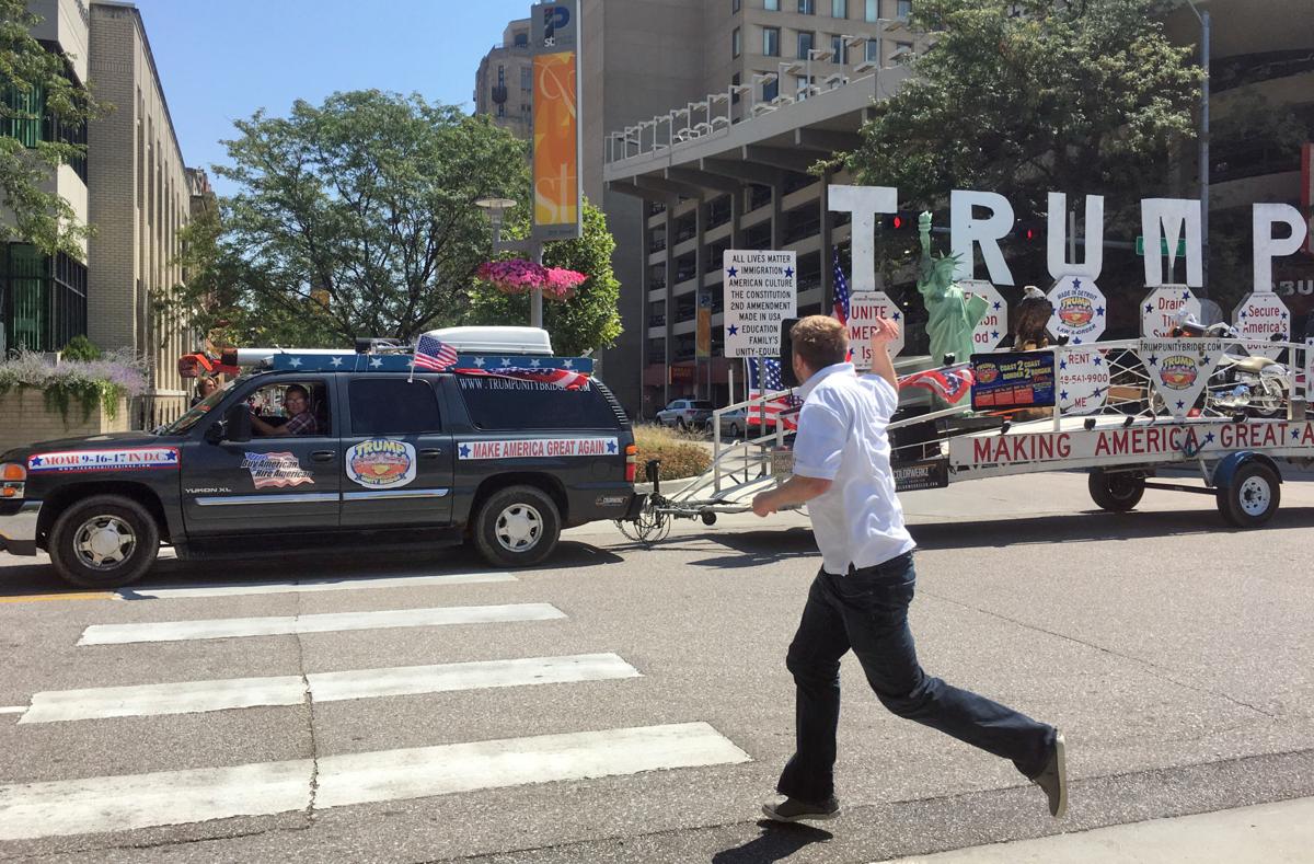 Trump Booster Rolls His Unity Bridge Through Streets Of Lincoln Local Journalstar Com