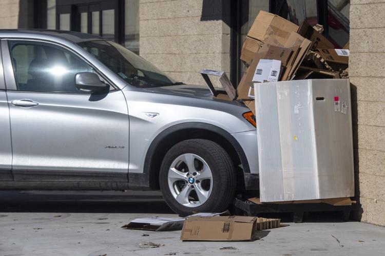 No injuries after car drives into Lincoln hardware store