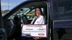 Lincoln woman drives home with new truck after winning lottery game