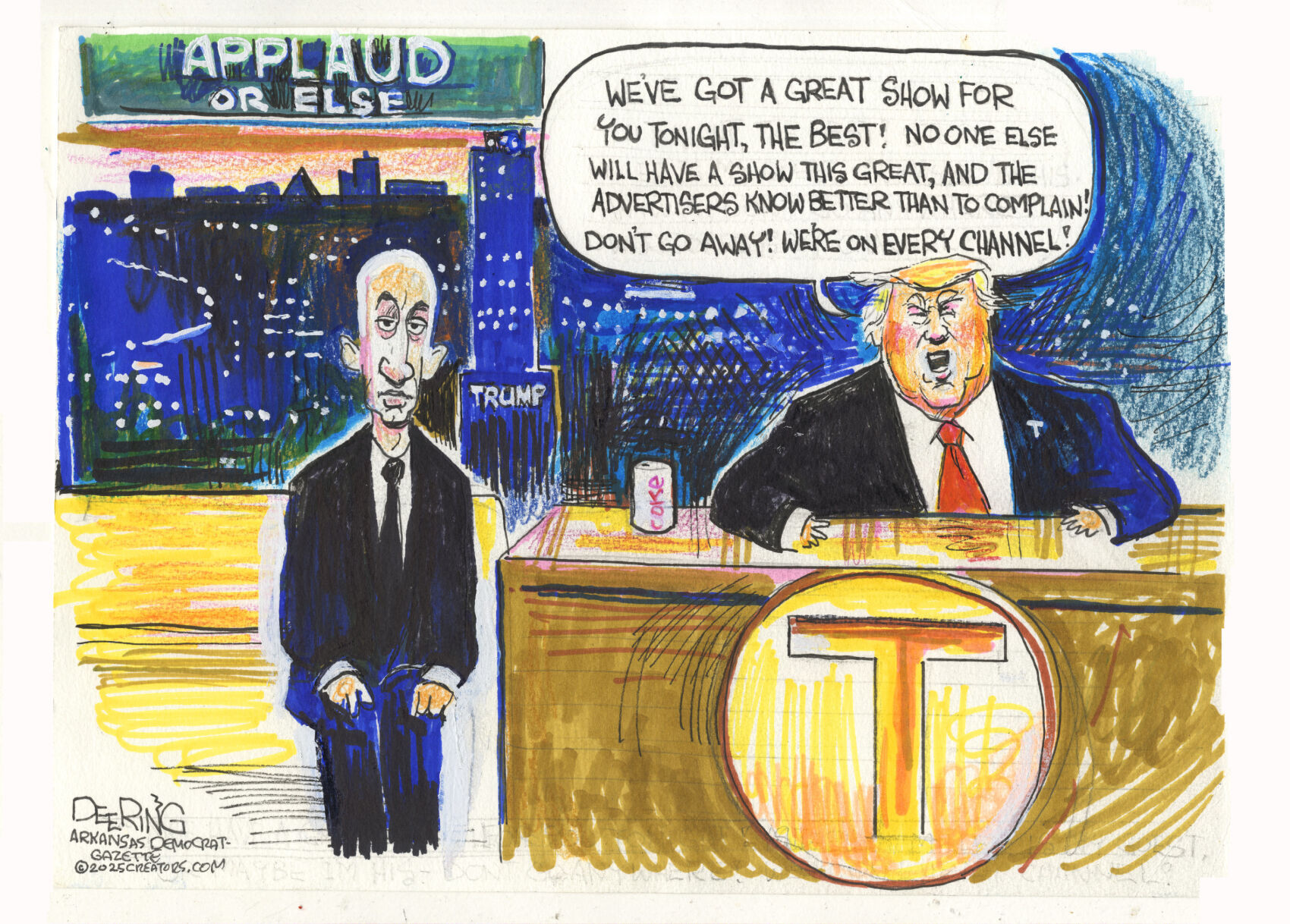 11 political cartoons cancel late-night TV hosts