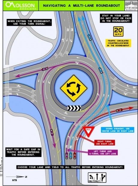 Two roundabouts near Memorial Stadium to open Aug. 13