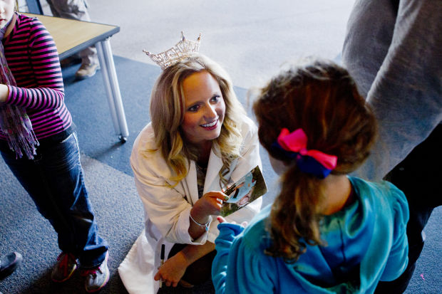 Miss Nebraska Dissects a Shark
