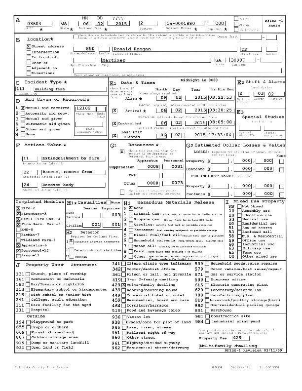 Marshall Square fire report