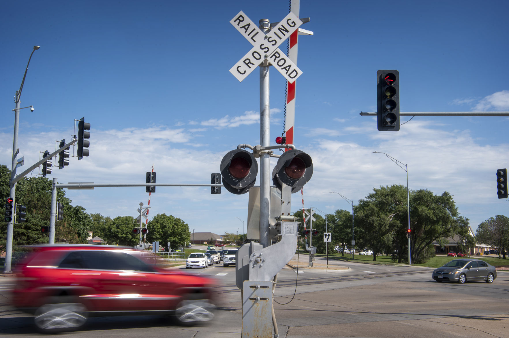 Long dormant railroad tracks cutting through south Lincoln to see