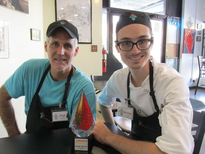 Pat Lane, Andy Lane with Chamber 'Best Taste' Award