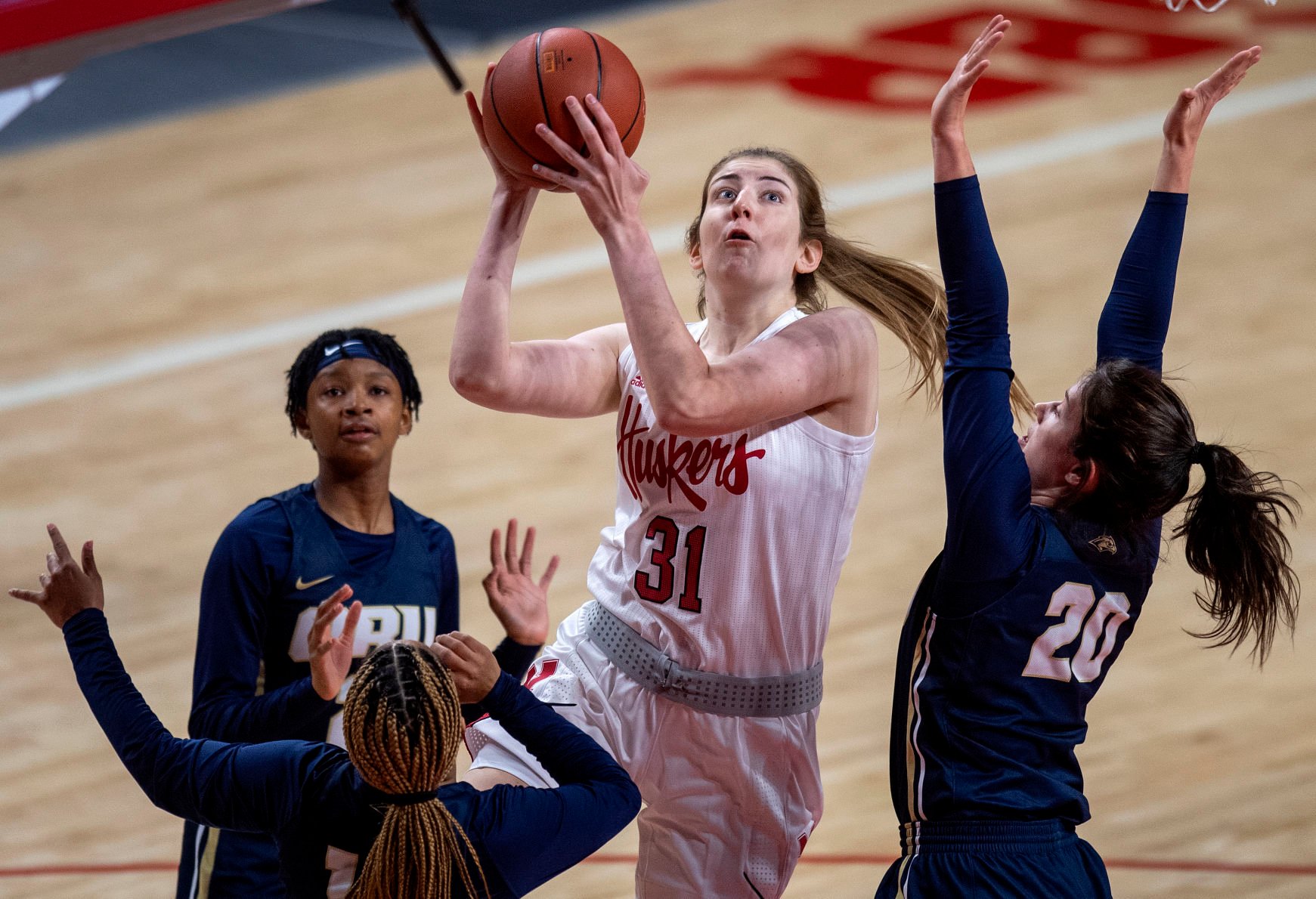 Photos: Husker Women Cruise Past Oral Roberts In Opener