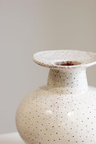 Vase with Gold Dots
