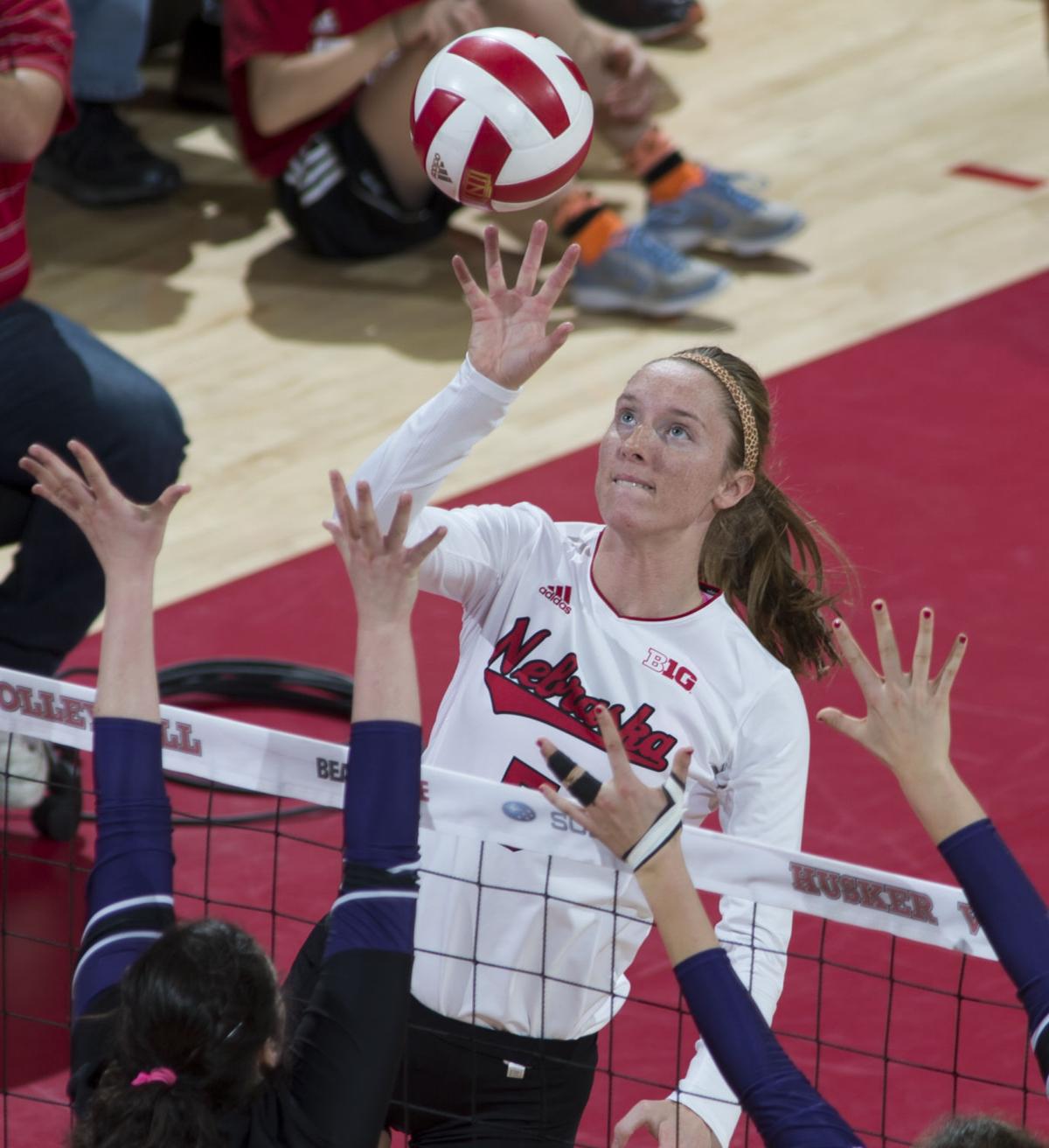 Without AllAmerica libero, Huskers sweep Northwestern Volleyball