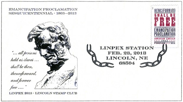 Emancipation Proclamation Commemorated At Lincoln Stamp Show Local 