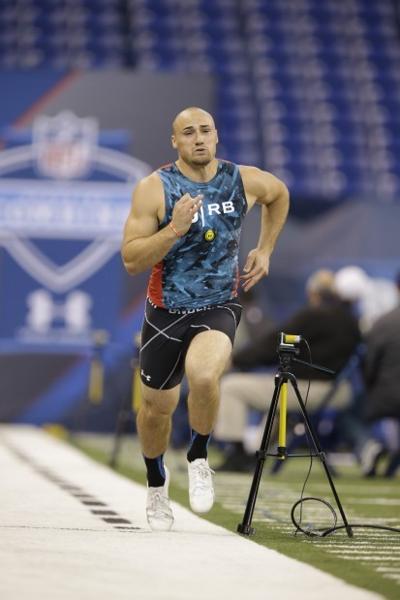 burkhead makes his case at nfl combine football