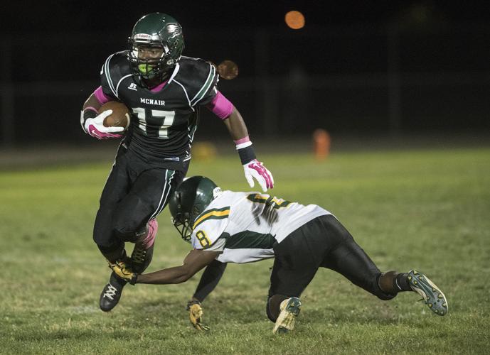 Derrion Grim breaking tackles