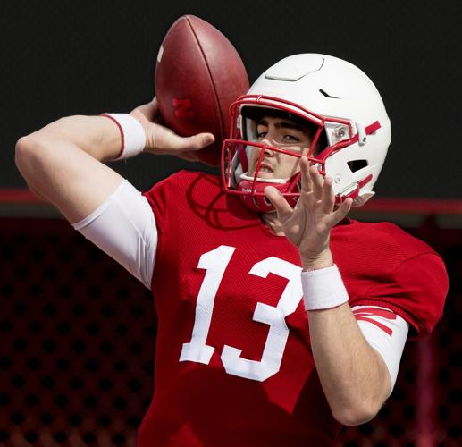 Husker football practice, 4/8