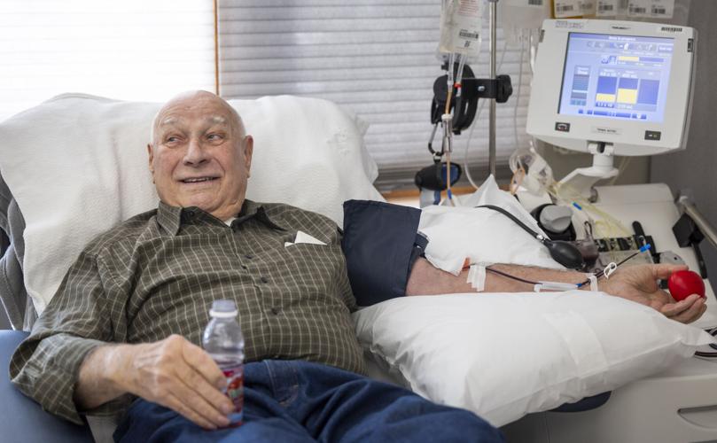Senior gives blood, 12.18
