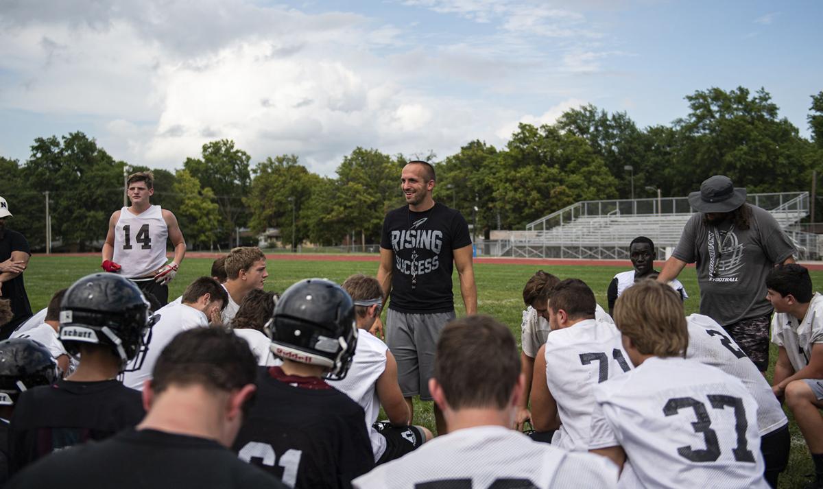 Northeast football practice, 8.12