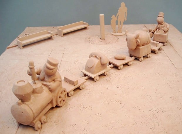 Train statue