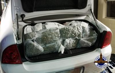 115 pounds of marijuana seized from vehicle being hauled calendar aug 2020