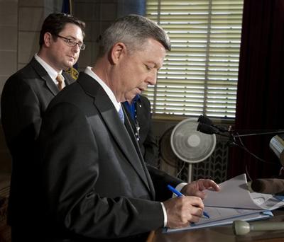 Neb. governor signs landmark abortion bills  
