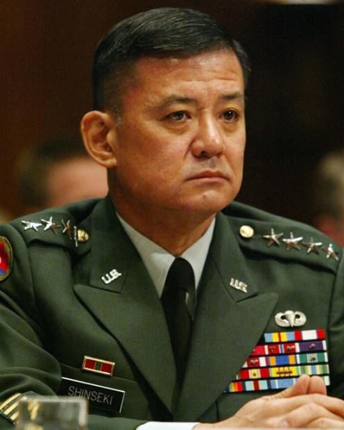 Rumsfeld nemesis Shinseki to be named VA secretary