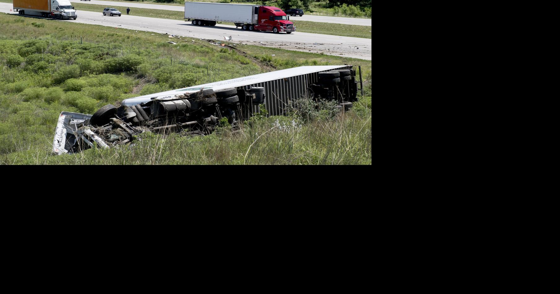 Two semi-tractor trailer incidents back up traffic on I-80
