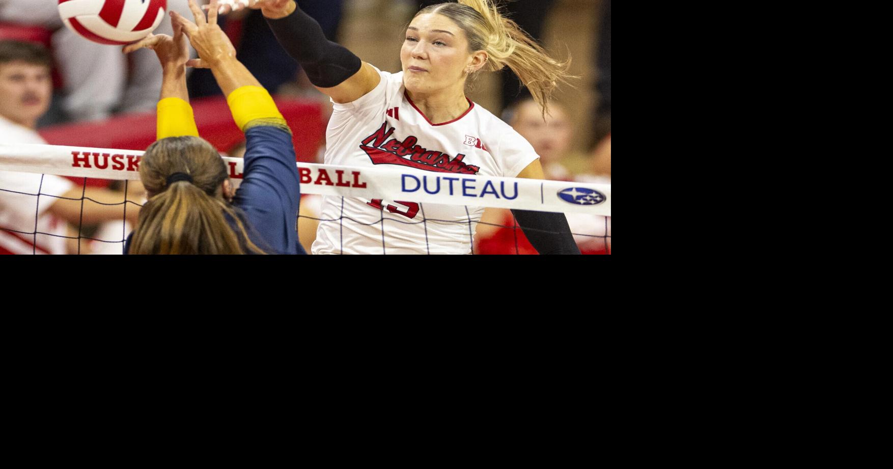 Strong passing, Andi Jacksons .778 hitting lead No. 1 Nebraska volleyball past Michigan
