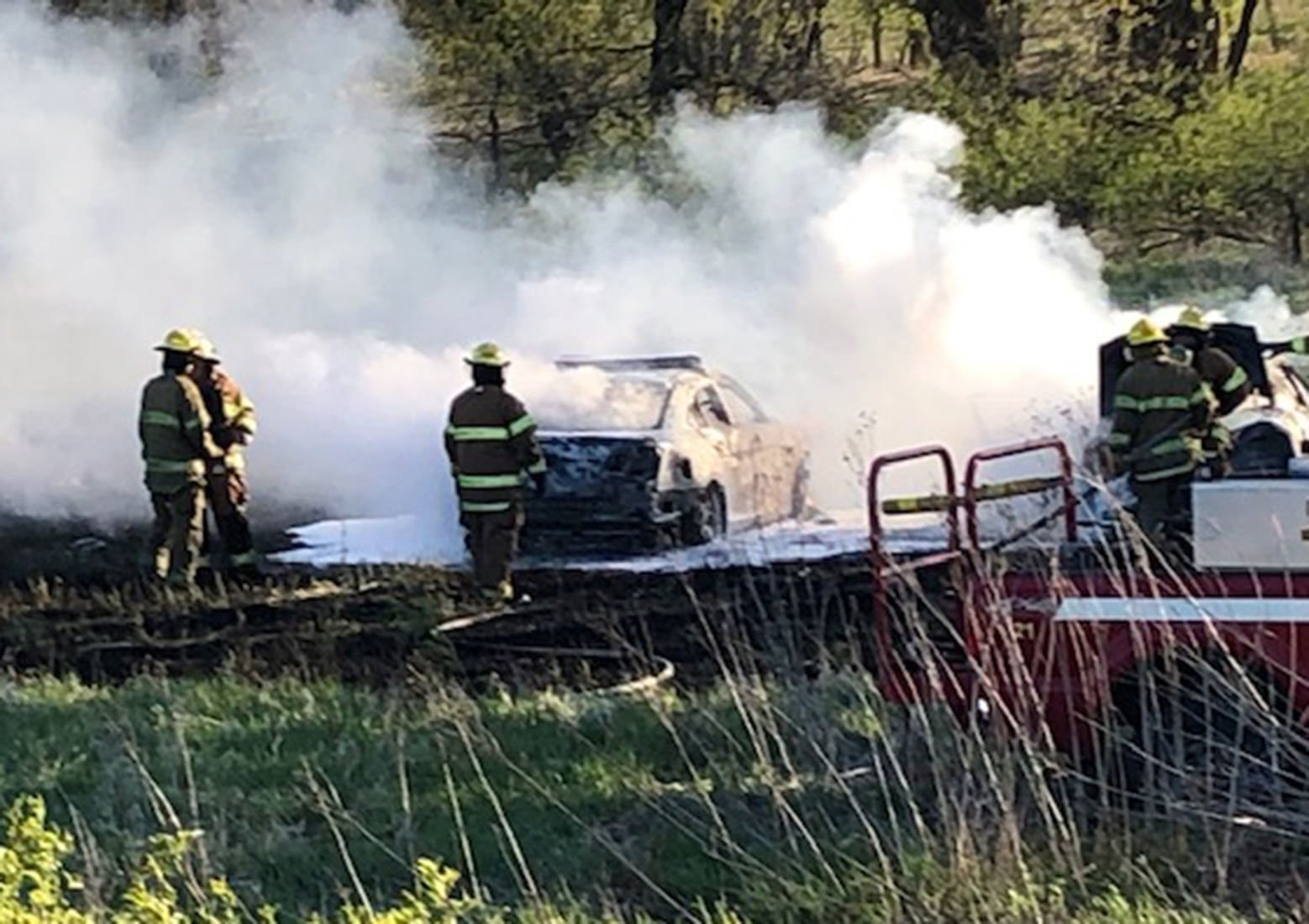 Beatrice police car destroyed following pursuit