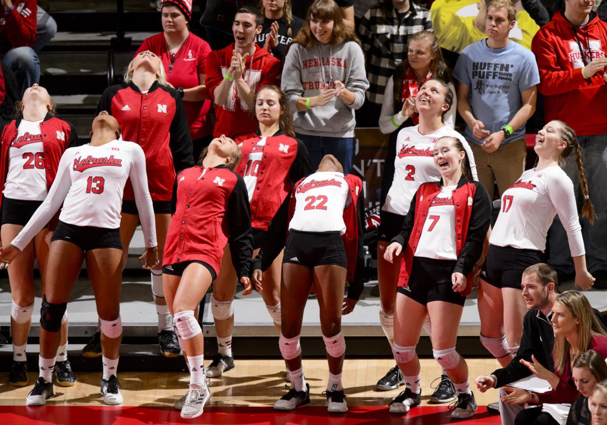 Photos: The Nebraska volleyball bench does the 